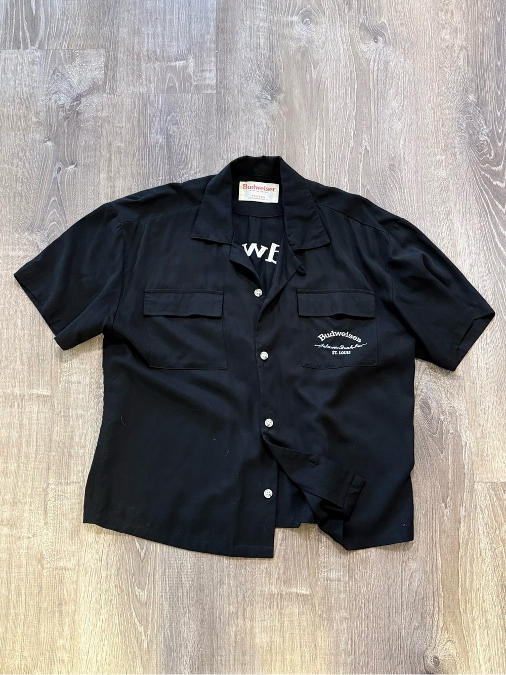 Budweiser PacSun, short sleeve button up shirt size medium.